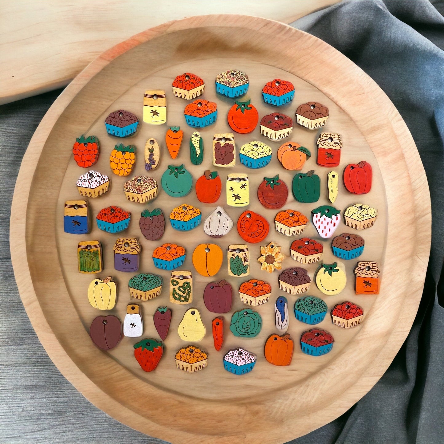 Peas in Wooden Basket